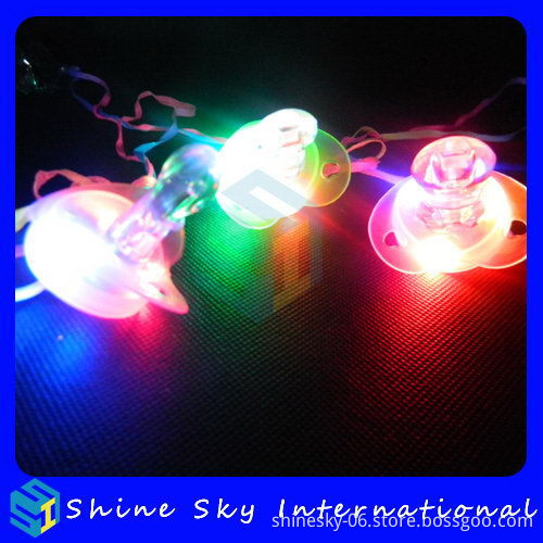 Fashionable Best Selling Led Pacifier Whistle Necklace